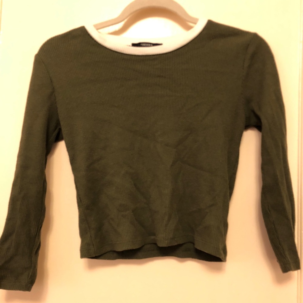 Forever 21 Military Green Top